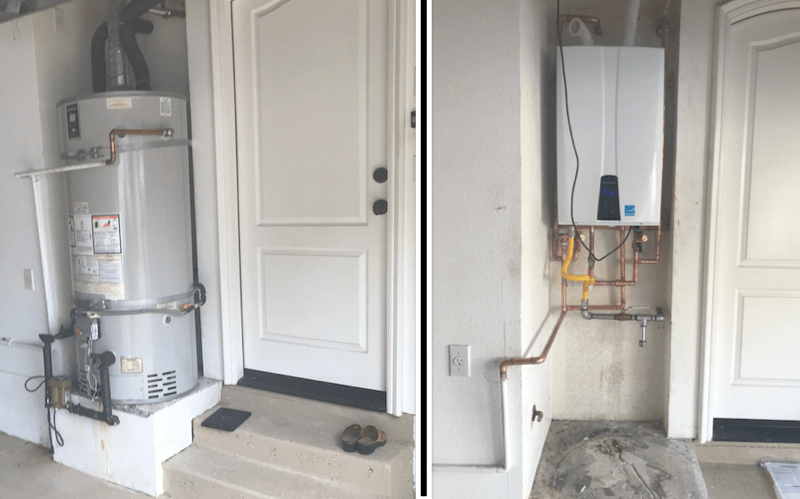 residential plumbing tankless water heater installation san diego